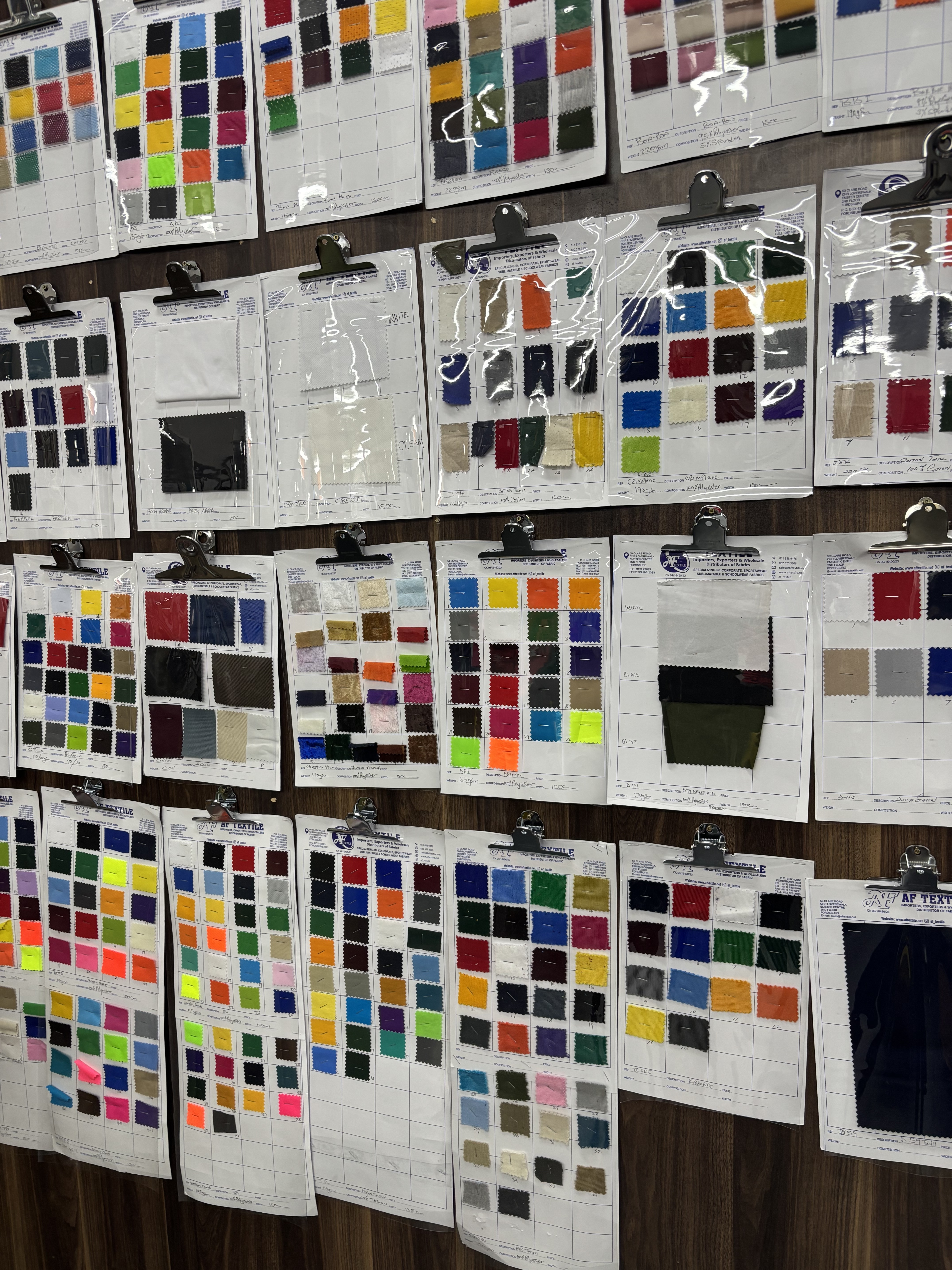 Materials and colour studies from the AMOR design process